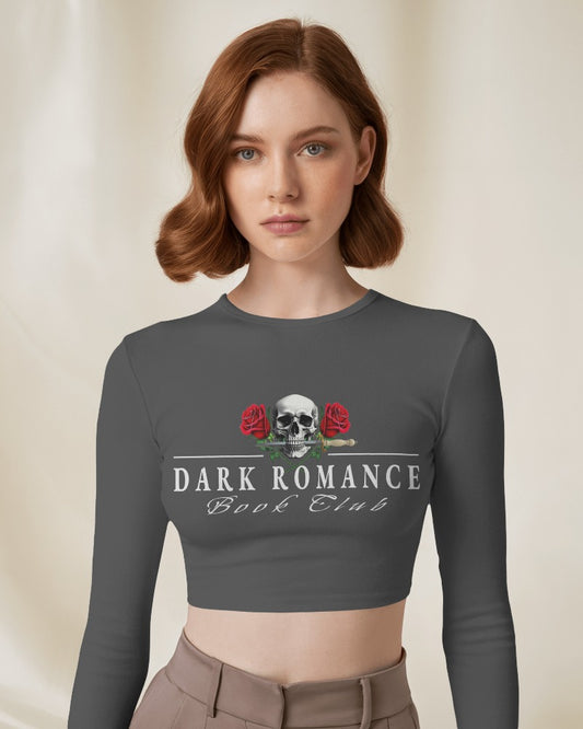 Dark Romance Crop Top „Love & Death“ – Langarm