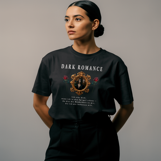 Dark Romance - Spiegel der Dunkelheit-Design - Unisex-Bio-Baumwoll-T-Shirt Anthracite