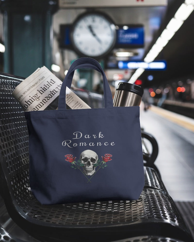 Große Dark Romance Tragetasche - Stanley/Stella Shopping Bag Skull & Roses