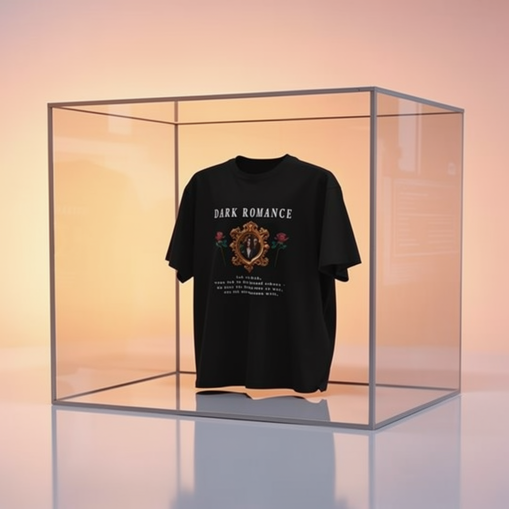 Dark Romance T-Shirt - Spiegel der Dunkelheit Design