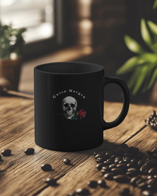 Guten Morgen – Dark Kiss" Totenkopf-Tasse