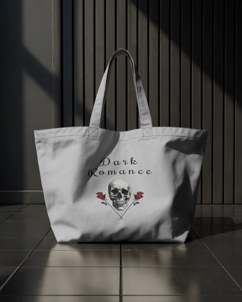 Große Dark Romance Tragetasche - Stanley/Stella Shopping Bag Skull & Roses