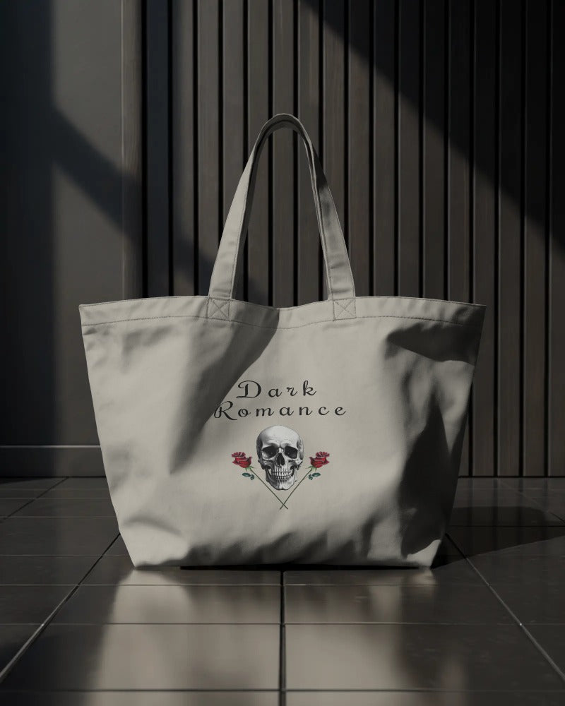 Große Dark Romance Tragetasche - Stanley/Stella Shopping Bag Skull & Roses