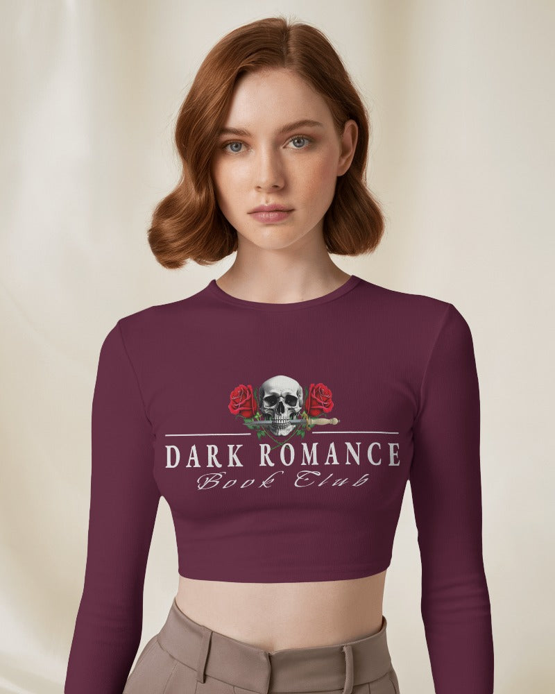 Dark Romance Crop Top „Love & Death“ – Langarm