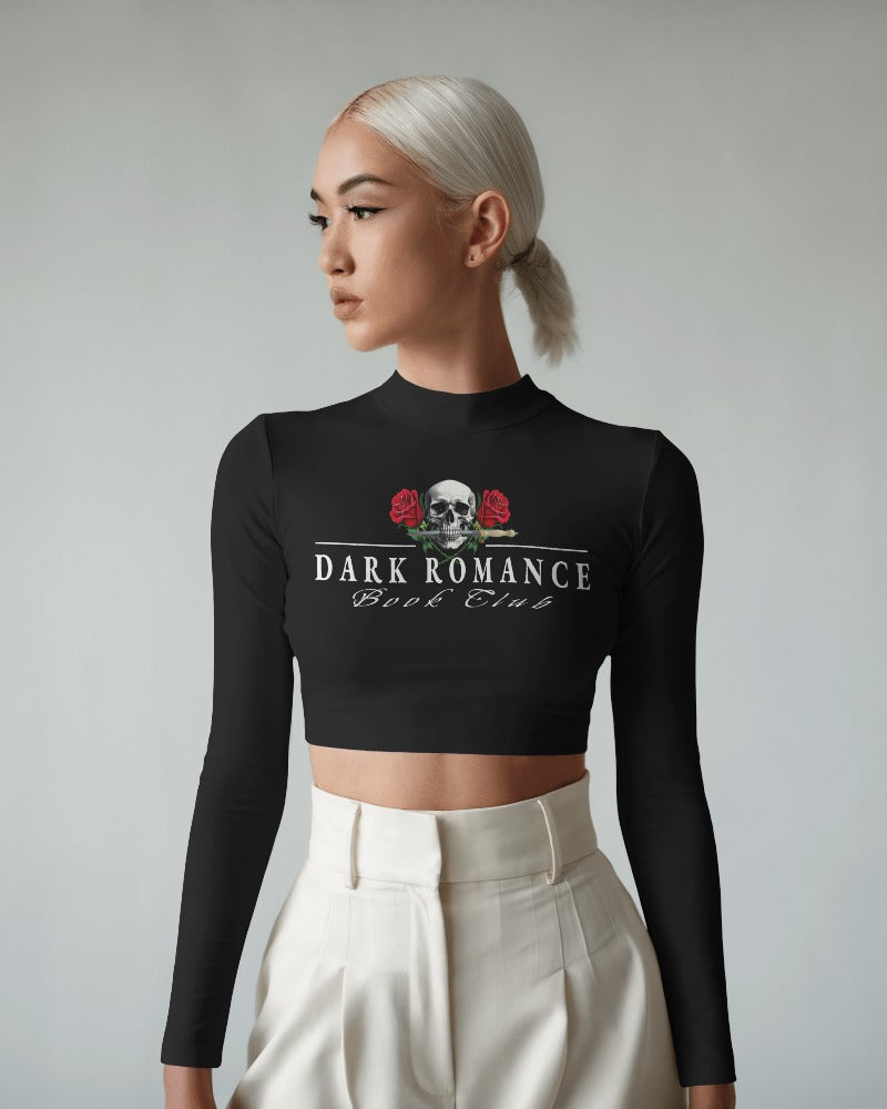 Dark Romance Crop Top „Love & Death“ – Langarm