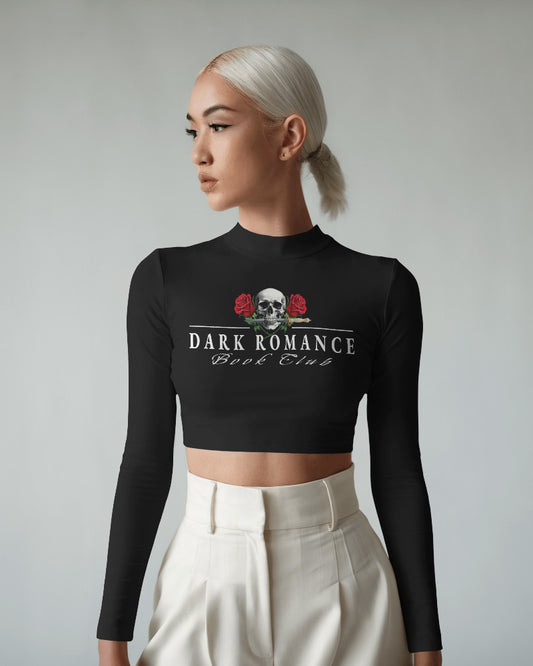 Dark Romance Crop Top „Love & Death“ – Langarm