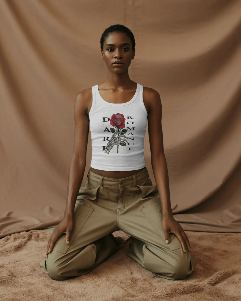 Dark Romance - Deadly Bloom Design - Damen Tanktop mit feiner Rippstruktur
