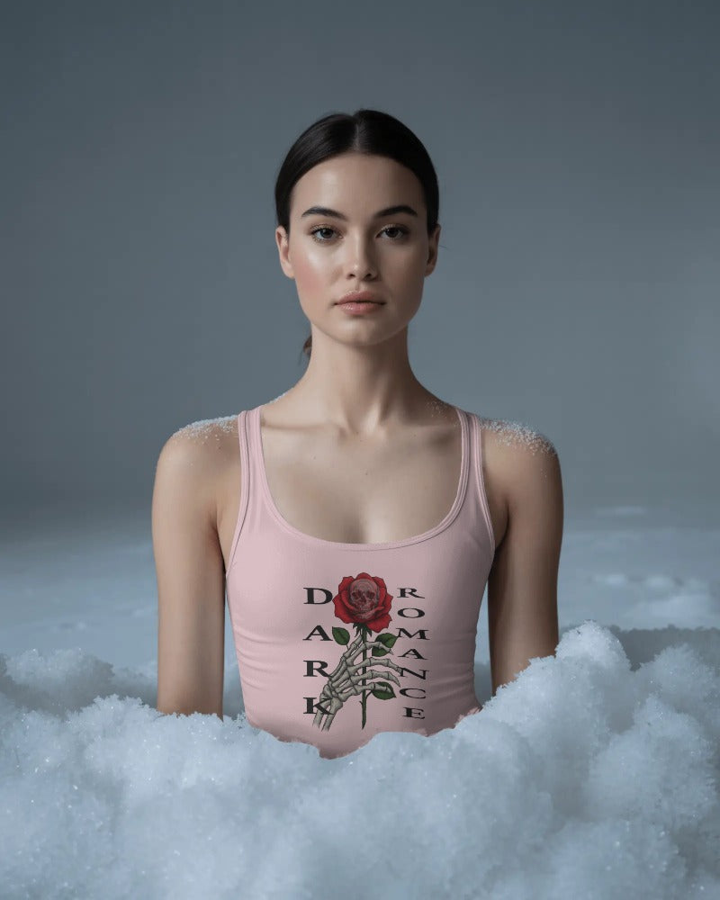Dark Romance - Deadly Bloom Design - Damen Tanktop mit feiner Rippstruktur