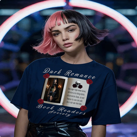 Dark Romance - Holy Sins Design (Heilige Sünden) Unisex-Bio-Baumwoll-T-Shirt French Navy