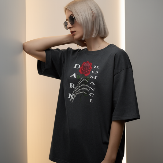 Dark Romance - Deadly Bloom Design - Unisex-Bio-Baumwoll-T-Shirt  Dark Grey
