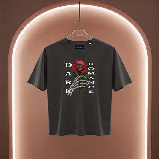 Dark Romance - Deadly Bloom Design - Unisex-Bio-Baumwoll-T-Shirt  Dark Grey