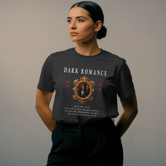 Dark Romance - Spiegel der Dunkelheit-Design - Unisex-Bio-Baumwoll-T-Shirt  Dark Grey