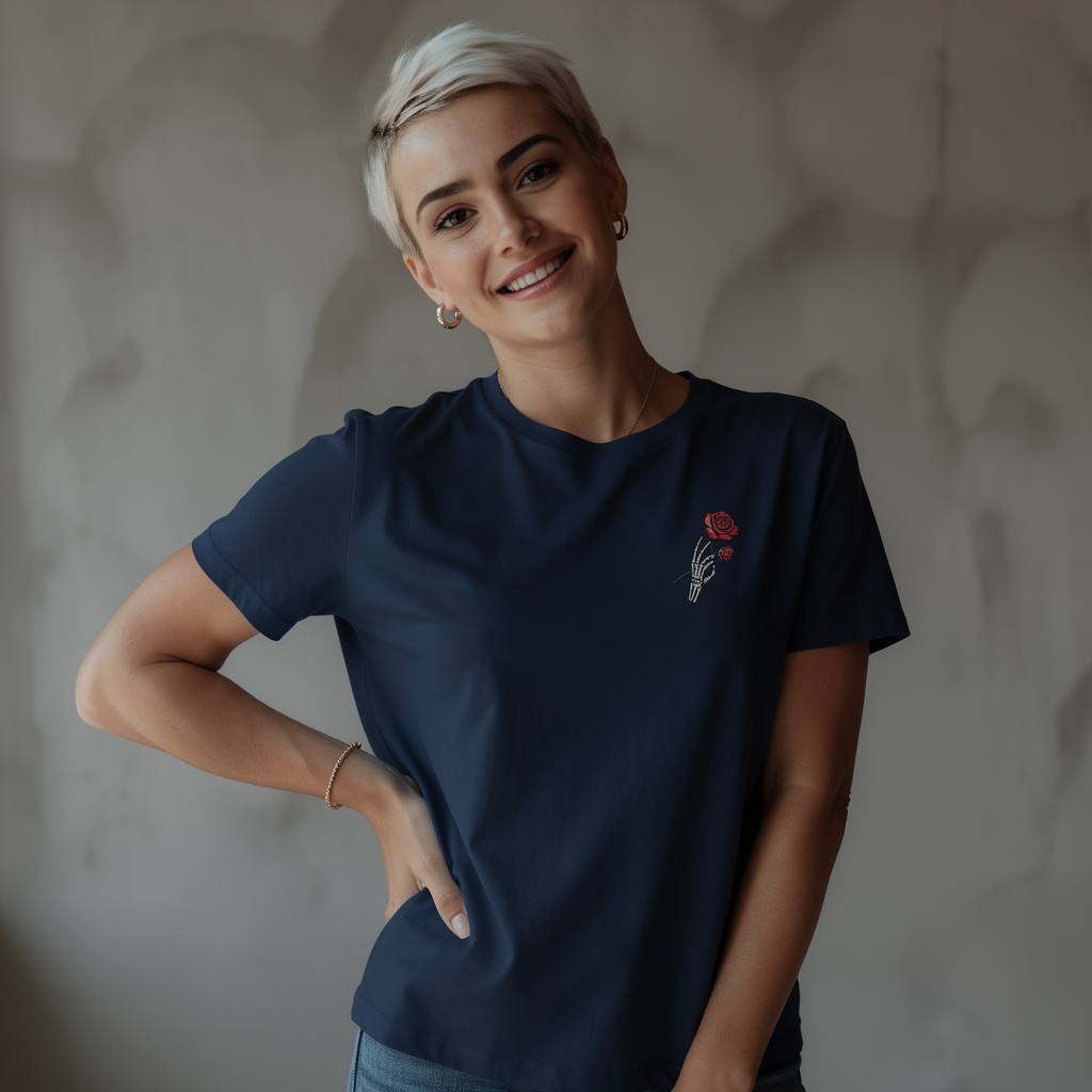 Dark Romance – Poetry Edition - Unisex-Bio-Baumwoll-T-Shirt  French Navy