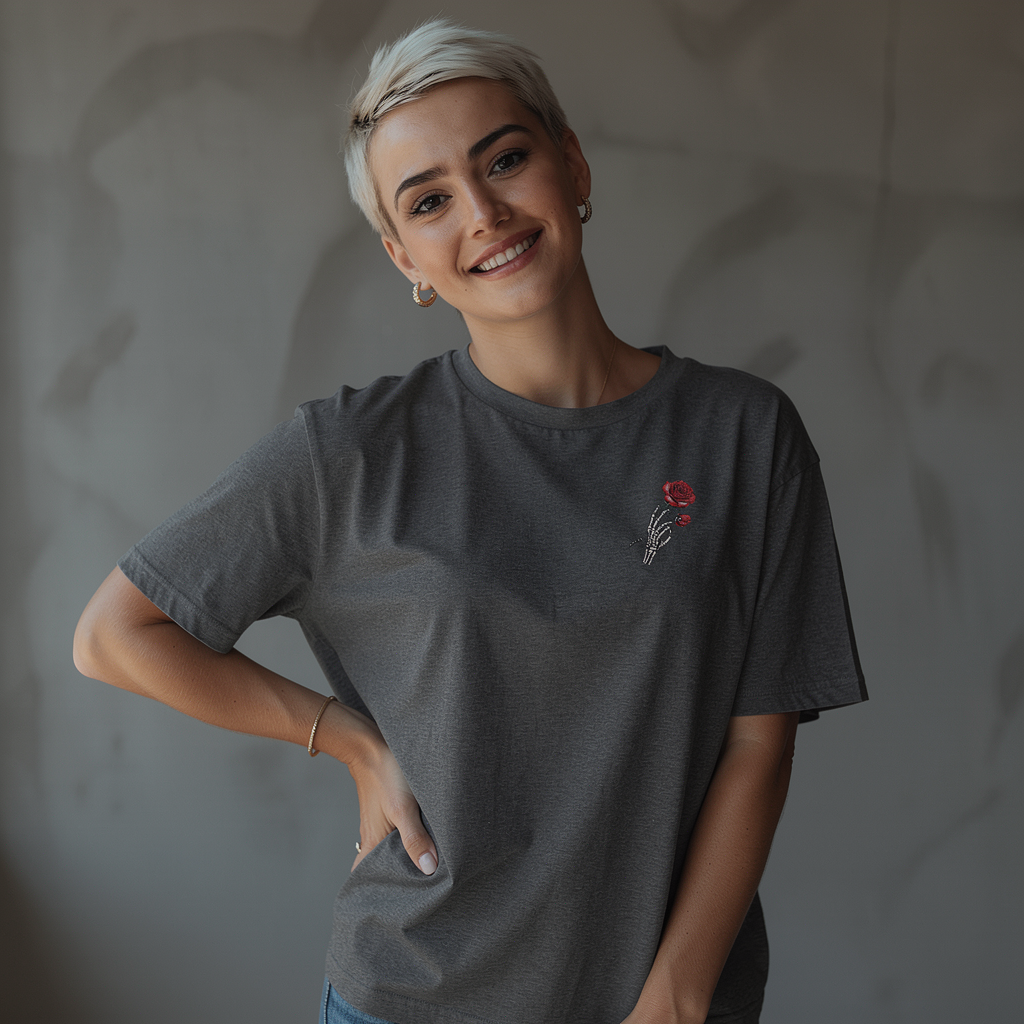 Dark Romance – Poetry Edition - Unisex-Bio-Baumwoll-T-Shirt  Dark Grey