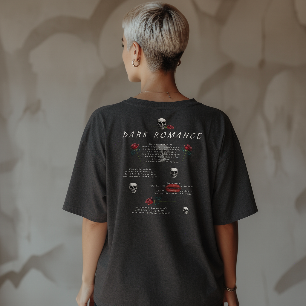 Dark Romance – Poetry Edition - Unisex-Bio-Baumwoll-T-Shirt  Dark Grey