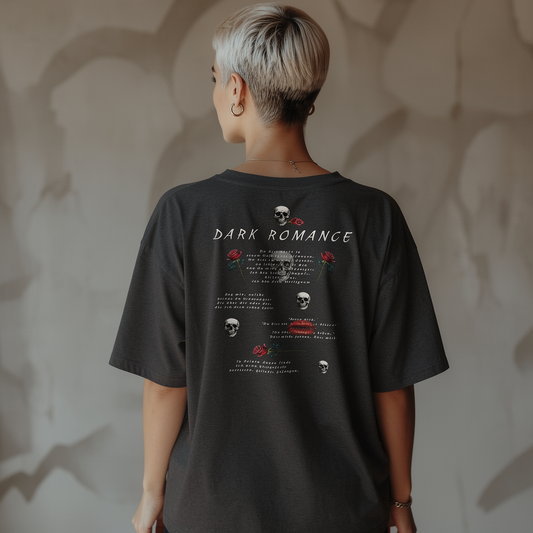 Dark Romance – Poetry Edition - Unisex-Bio-Baumwoll-T-Shirt  Dark Grey
