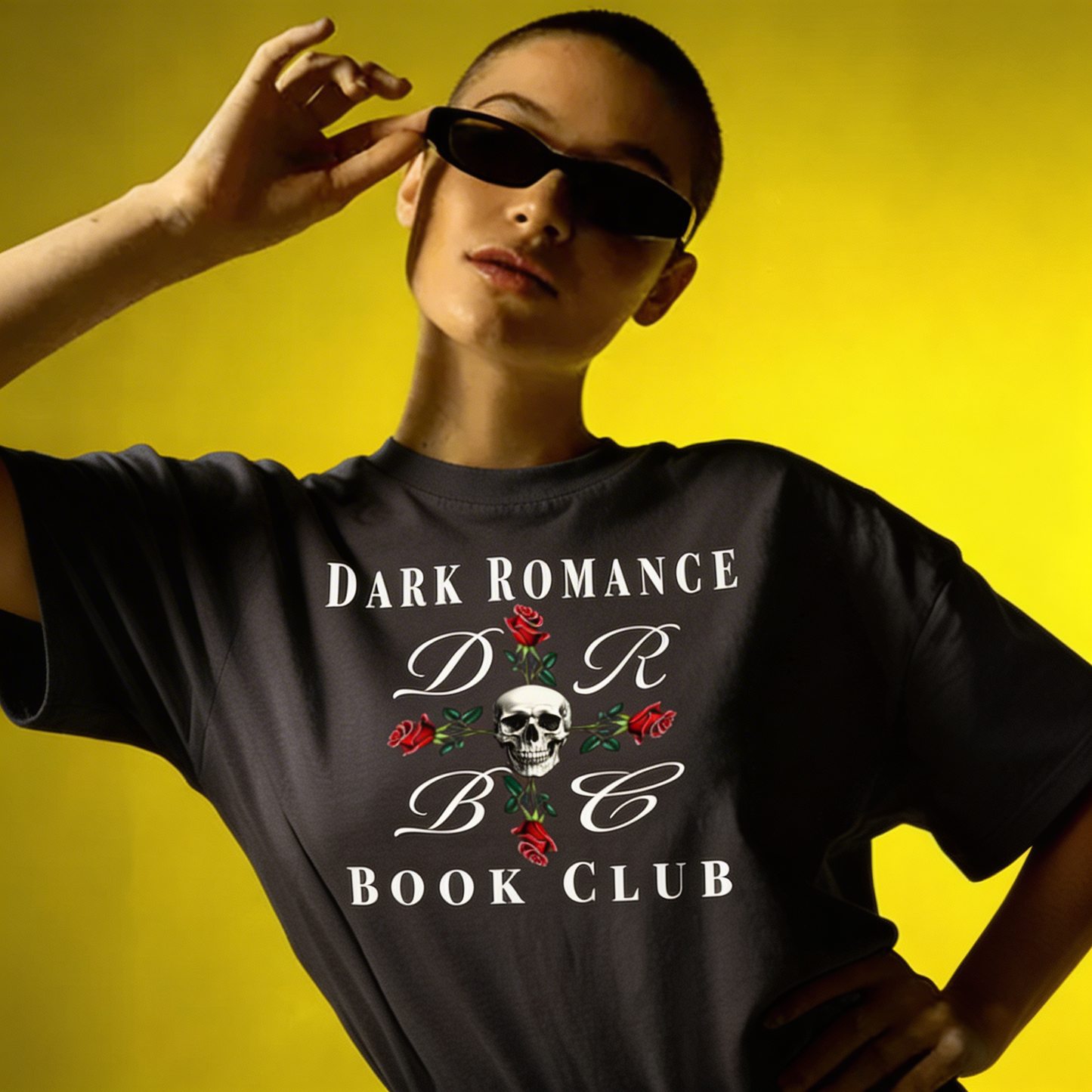 Dark Romance - Rosenkreuz der Nacht Design - Unisex-Bio-Baumwoll-T-Shirt Anthracite