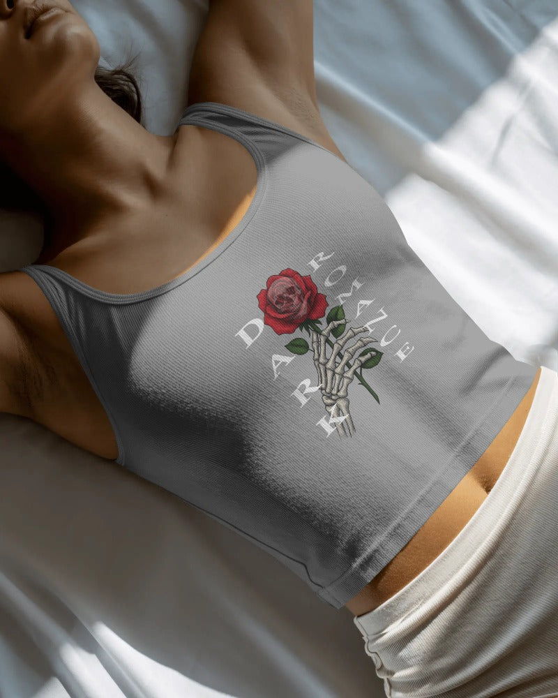 Dark Romance - Deadly Bloom Design - Damen Tanktop mit feiner Rippstruktur