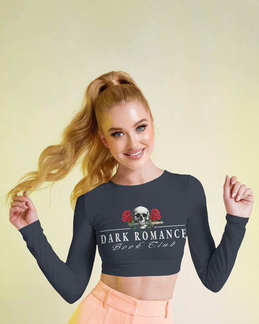 Dark Romance Crop Top „Love & Death“ – Langarm