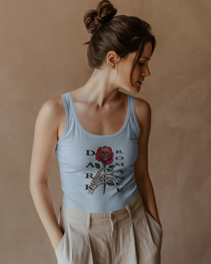 Dark Romance - Deadly Bloom Design - Damen Tanktop mit feiner Rippstruktur