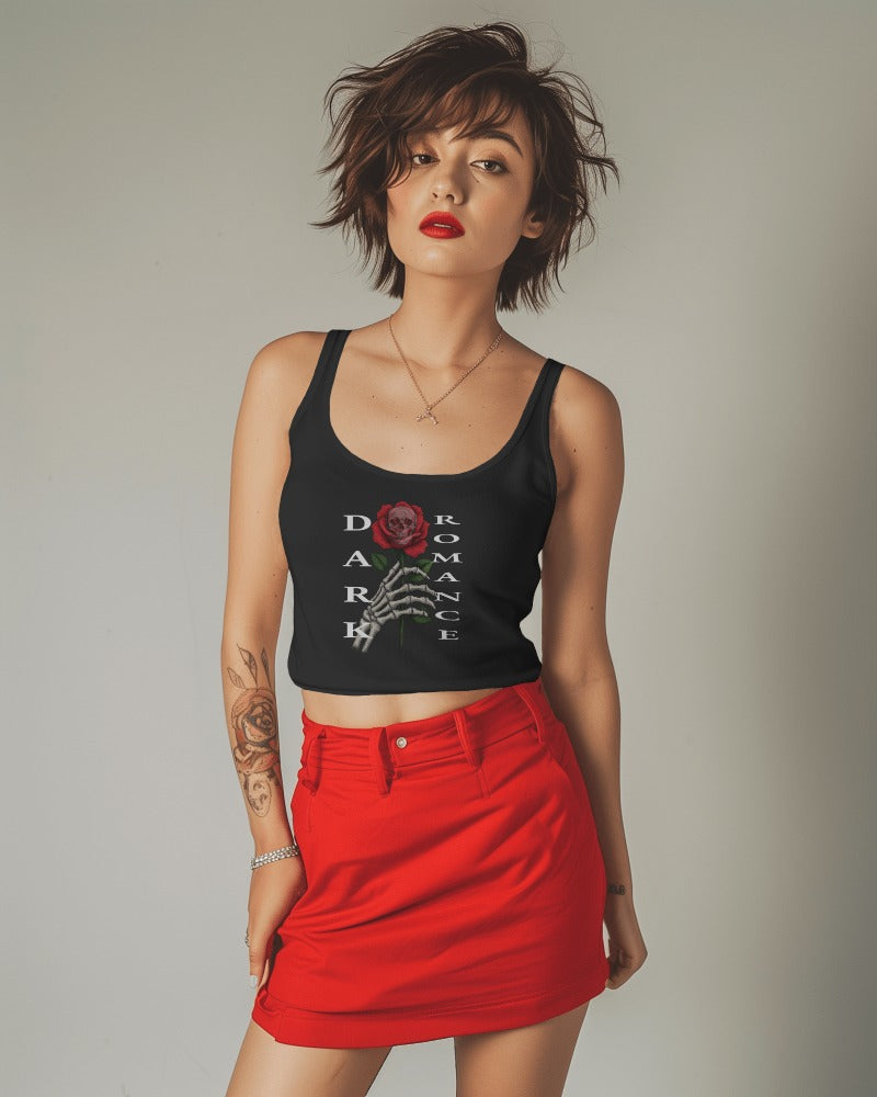 Dark Romance - Deadly Bloom Design - Damen Tanktop mit feiner Rippstruktur