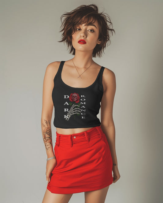 Dark Romance - Deadly Bloom Design - Damen Tanktop mit feiner Rippstruktur